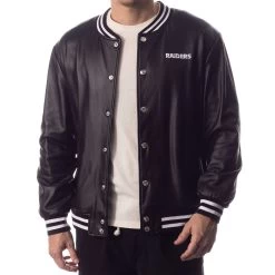 UNISEX METALLIC BLACK BOMBER JACKET