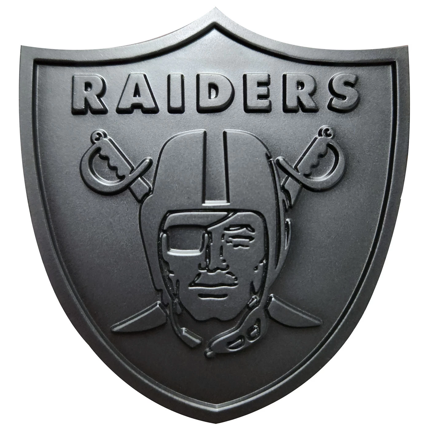 RAIDERS MATTE BLACK AUTO EMBLEM 3 RAIDERS MATTE BLACK AUTO EMBLEM