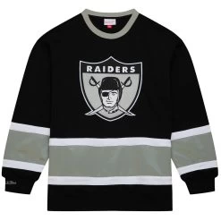 MITCHELL & NESS OAKLAND RAIDERS SATIN INSERT FLEECE CREW