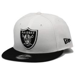 NEW ERA 9FIFTY SHIELD LOGO 2T WHITE & BLACK CAP