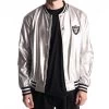 LAS VEGAS RAIDERS UNISEX METALLIC BOMBER 1 LAS VEGAS RAIDERS UNISEX METALLIC BOMBER -Jersey Series 6fdc64202008222400b
