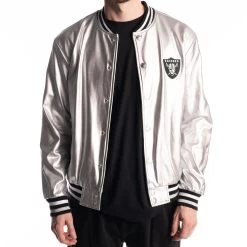 LAS VEGAS RAIDERS UNISEX METALLIC BOMBER