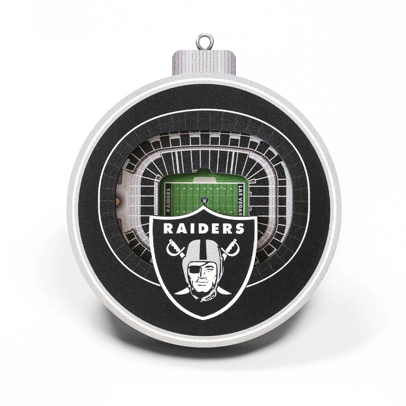 LAS VEGAS RAIDERS 3D STADIUM ORNAMENT 3 LAS VEGAS RAIDERS 3D STADIUM ORNAMENT