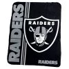 RAIDERS 50X60 BANDED MICRO RASCHEL THROW -Jersey Series 8697ae84605123050100