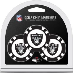 LAS VEGAS RAIDERS 3 GOLF CHIP SET