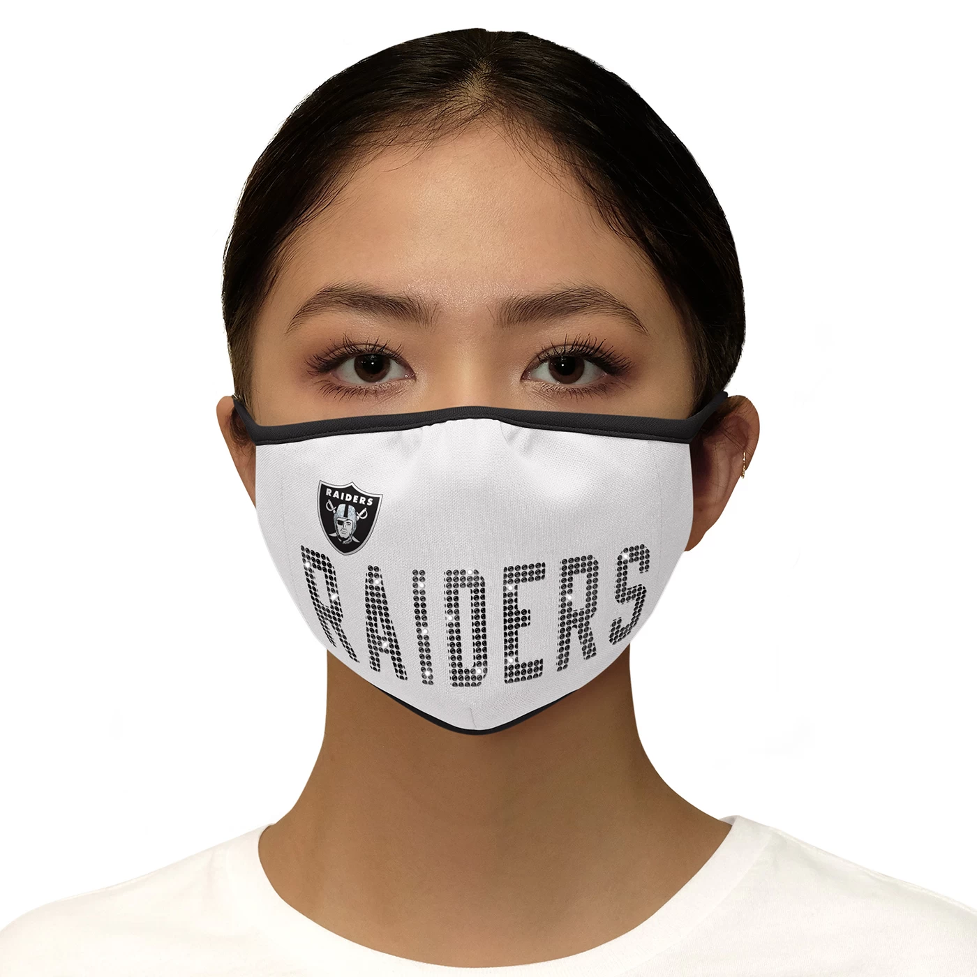 LAS VEGAS RAIDERS RHINESTONE TWO PACK FACE MASKS 4 LAS VEGAS RAIDERS RHINESTONE TWO PACK FACE MASKS - Image 2