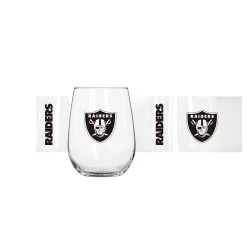 RAIDERS 16OZ STEMLESS WINE GLASS