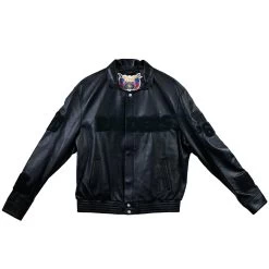 JEFF HAMILTON RAIDERS LAMBSKIN LEATHER TONAL JACKET