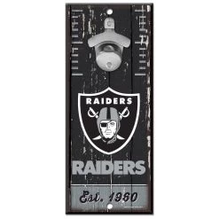 WinCraft RAIDERS BOTTLE OPENER SIGN