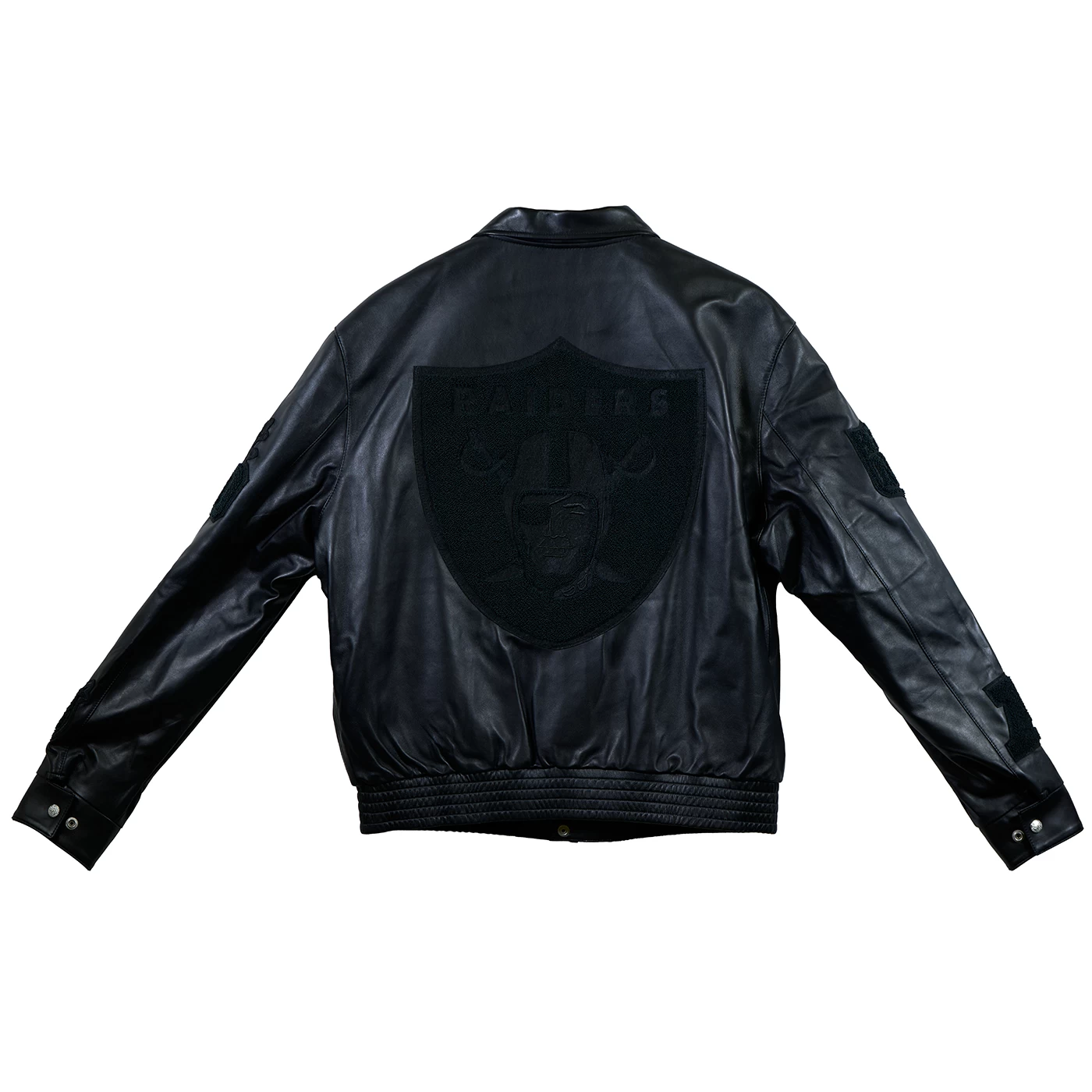 JEFF HAMILTON RAIDERS LAMBSKIN LEATHER TONAL JACKET 4 JEFF HAMILTON RAIDERS LAMBSKIN LEATHER TONAL JACKET - Image 2