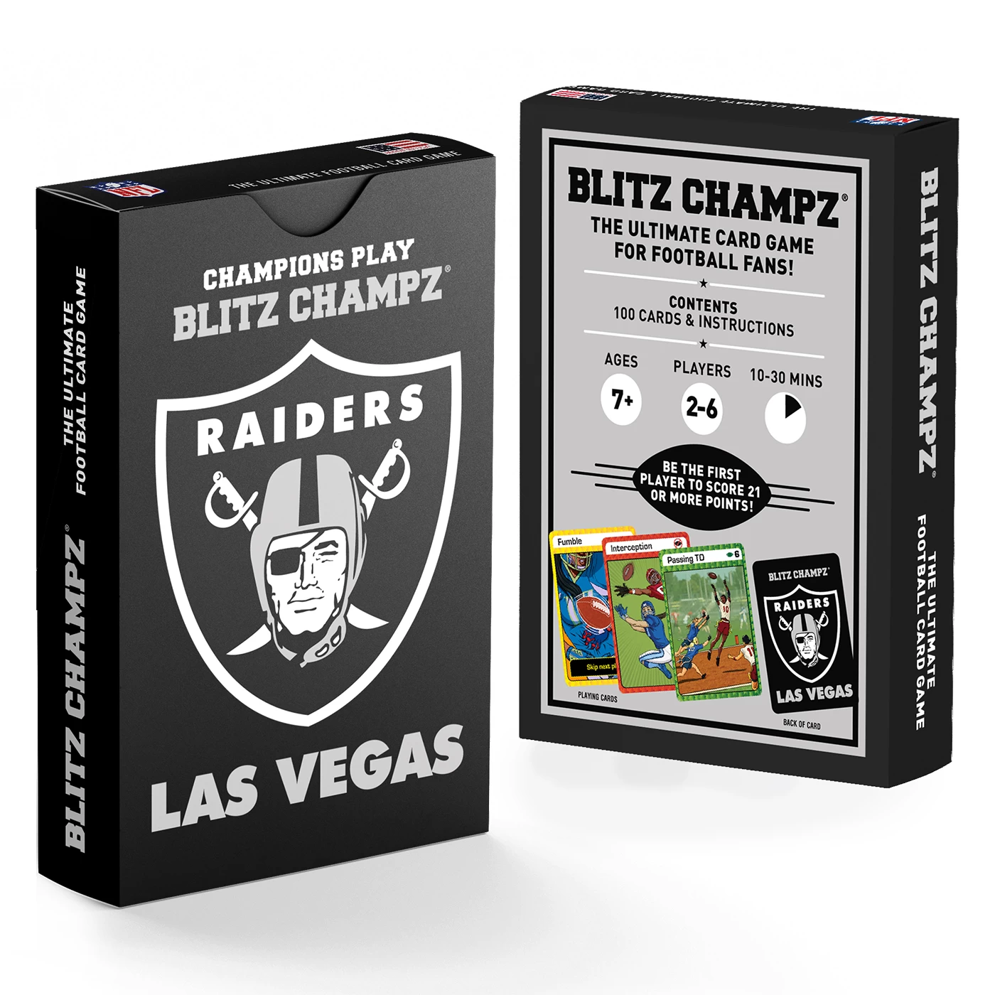 LAS VEGAS RAIDERS BLITZ CHAMPZ CARD GAME 3 LAS VEGAS RAIDERS BLITZ CHAMPZ CARD GAME