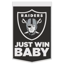 WinCraft RAIDERS JUST WIN BABY 24x38 WOOL BANNER