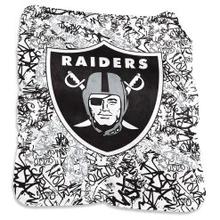 RAIDERS 50X60 GRAFFITI RASCHEL THROW